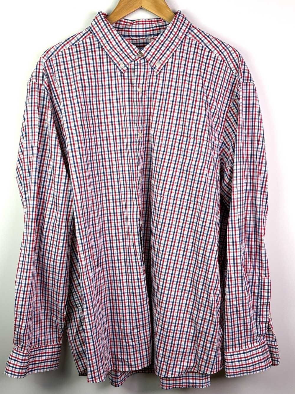 Vineyard Vines Red & Blue Checked Button-Up Shirt size XXL